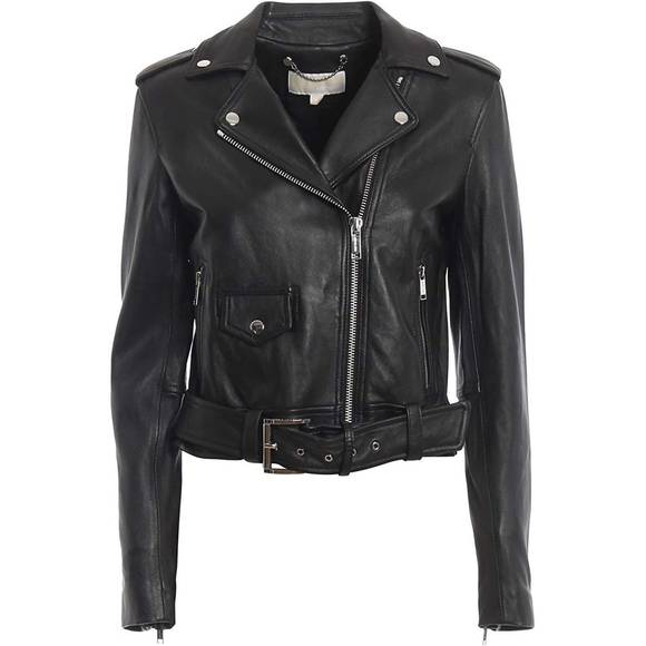 Michael Kors Women's Leather Jacket Black